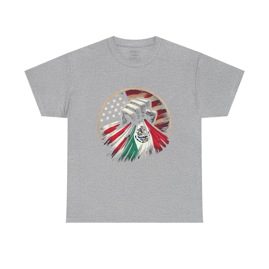 T-Shirt American Background Mexican Fight Tee